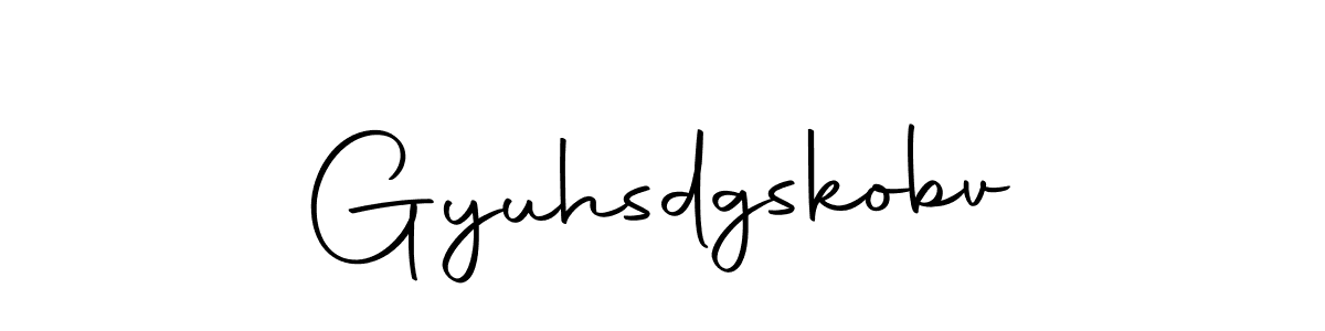 Design your own signature with our free online signature maker. With this signature software, you can create a handwritten (Autography-DOLnW) signature for name Gyuhsdgskobv. Gyuhsdgskobv signature style 10 images and pictures png