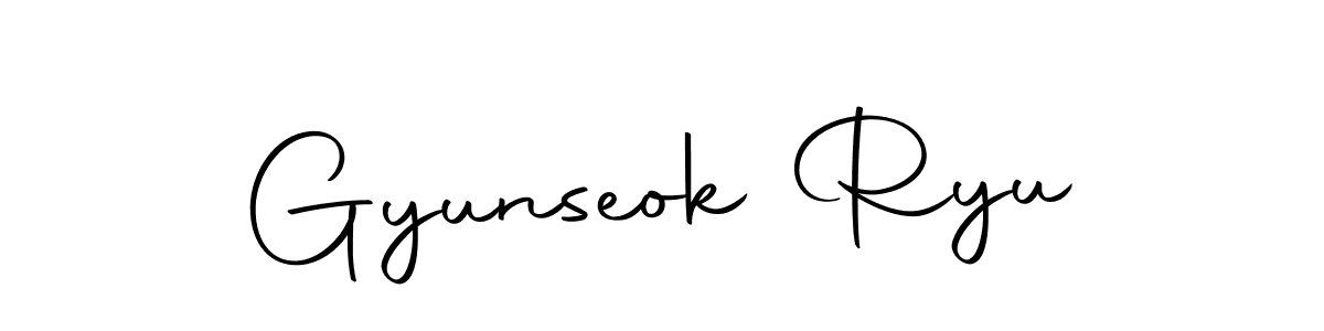 You can use this online signature creator to create a handwritten signature for the name Gyunseok Ryu. This is the best online autograph maker. Gyunseok Ryu signature style 10 images and pictures png