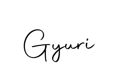 Gyuri stylish signature style. Best Handwritten Sign (Autography-DOLnW) for my name. Handwritten Signature Collection Ideas for my name Gyuri. Gyuri signature style 10 images and pictures png