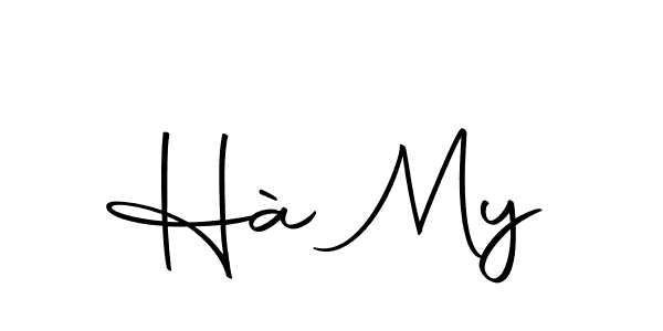 Similarly Autography-DOLnW is the best handwritten signature design. Signature creator online .You can use it as an online autograph creator for name Hà My. Hà My signature style 10 images and pictures png