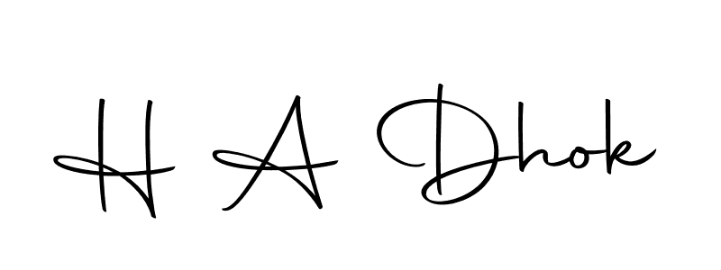 Here are the top 10 professional signature styles for the name H A Dhok. These are the best autograph styles you can use for your name. H A Dhok signature style 10 images and pictures png