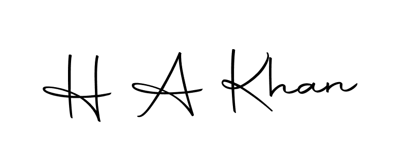 Make a beautiful signature design for name H A Khan. With this signature (Autography-DOLnW) style, you can create a handwritten signature for free. H A Khan signature style 10 images and pictures png