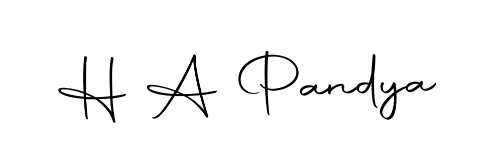 You should practise on your own different ways (Autography-DOLnW) to write your name (H A Pandya) in signature. don't let someone else do it for you. H A Pandya signature style 10 images and pictures png