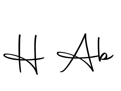 Create a beautiful signature design for name H Ab. With this signature (Autography-DOLnW) fonts, you can make a handwritten signature for free. H Ab signature style 10 images and pictures png