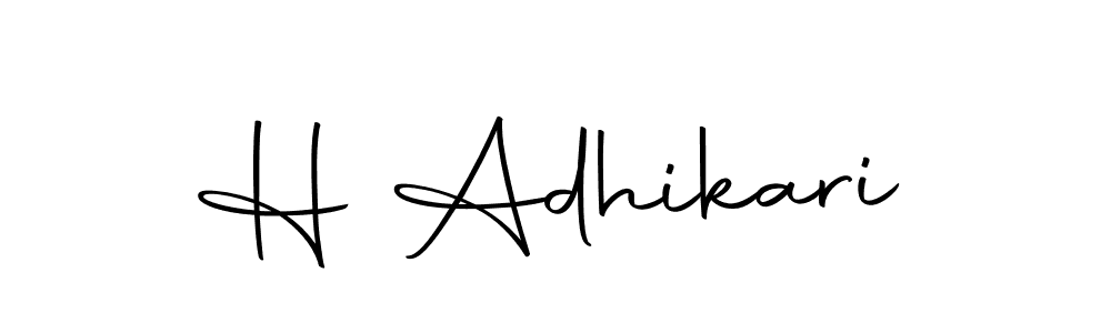 Make a beautiful signature design for name H Adhikari. With this signature (Autography-DOLnW) style, you can create a handwritten signature for free. H Adhikari signature style 10 images and pictures png