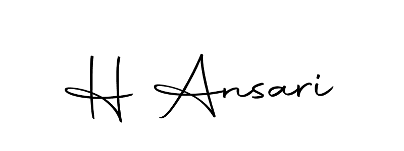 The best way (Autography-DOLnW) to make a short signature is to pick only two or three words in your name. The name H Ansari include a total of six letters. For converting this name. H Ansari signature style 10 images and pictures png