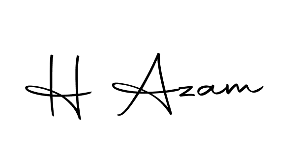 How to make H Azam name signature. Use Autography-DOLnW style for creating short signs online. This is the latest handwritten sign. H Azam signature style 10 images and pictures png