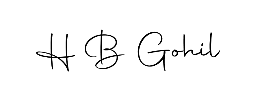 Also we have H B Gohil name is the best signature style. Create professional handwritten signature collection using Autography-DOLnW autograph style. H B Gohil signature style 10 images and pictures png