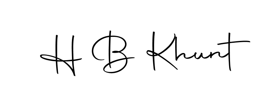 Design your own signature with our free online signature maker. With this signature software, you can create a handwritten (Autography-DOLnW) signature for name H B Khunt. H B Khunt signature style 10 images and pictures png