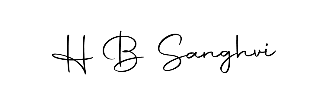 Use a signature maker to create a handwritten signature online. With this signature software, you can design (Autography-DOLnW) your own signature for name H B Sanghvi. H B Sanghvi signature style 10 images and pictures png