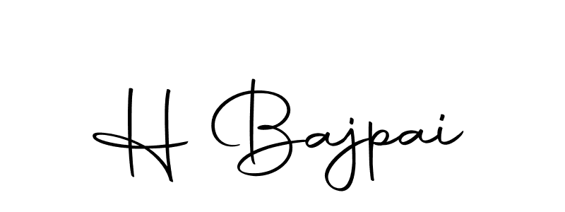 Create a beautiful signature design for name H Bajpai. With this signature (Autography-DOLnW) fonts, you can make a handwritten signature for free. H Bajpai signature style 10 images and pictures png