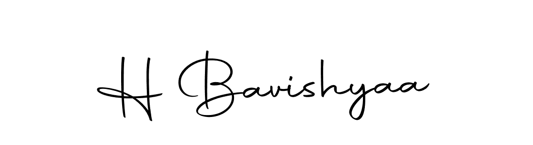 Create a beautiful signature design for name H Bavishyaa. With this signature (Autography-DOLnW) fonts, you can make a handwritten signature for free. H Bavishyaa signature style 10 images and pictures png