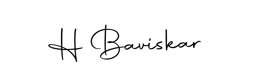 How to make H Baviskar signature? Autography-DOLnW is a professional autograph style. Create handwritten signature for H Baviskar name. H Baviskar signature style 10 images and pictures png
