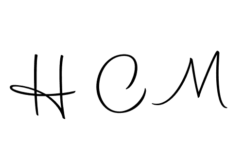 The best way (Autography-DOLnW) to make a short signature is to pick only two or three words in your name. The name H C M include a total of six letters. For converting this name. H C M signature style 10 images and pictures png