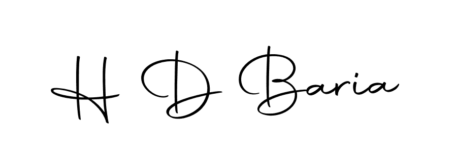 How to make H D Baria signature? Autography-DOLnW is a professional autograph style. Create handwritten signature for H D Baria name. H D Baria signature style 10 images and pictures png