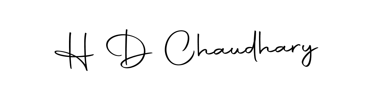 Create a beautiful signature design for name H D Chaudhary. With this signature (Autography-DOLnW) fonts, you can make a handwritten signature for free. H D Chaudhary signature style 10 images and pictures png