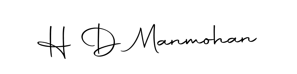 Use a signature maker to create a handwritten signature online. With this signature software, you can design (Autography-DOLnW) your own signature for name H D Manmohan. H D Manmohan signature style 10 images and pictures png