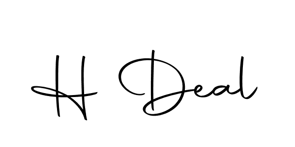 Create a beautiful signature design for name H Deal. With this signature (Autography-DOLnW) fonts, you can make a handwritten signature for free. H Deal signature style 10 images and pictures png