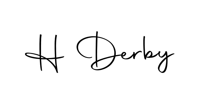 Create a beautiful signature design for name H Derby. With this signature (Autography-DOLnW) fonts, you can make a handwritten signature for free. H Derby signature style 10 images and pictures png