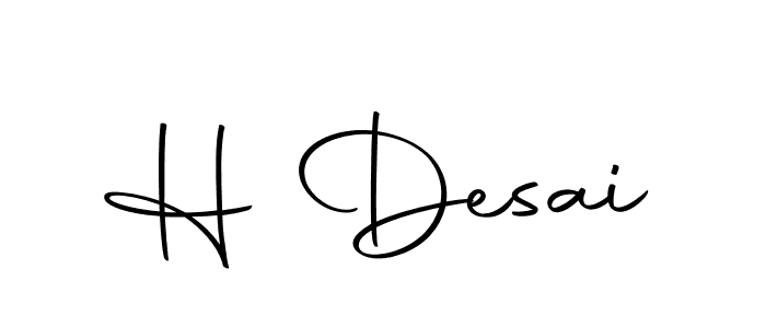 How to make H Desai name signature. Use Autography-DOLnW style for creating short signs online. This is the latest handwritten sign. H Desai signature style 10 images and pictures png