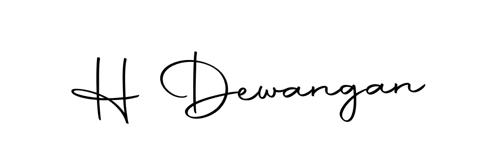 Create a beautiful signature design for name H Dewangan. With this signature (Autography-DOLnW) fonts, you can make a handwritten signature for free. H Dewangan signature style 10 images and pictures png