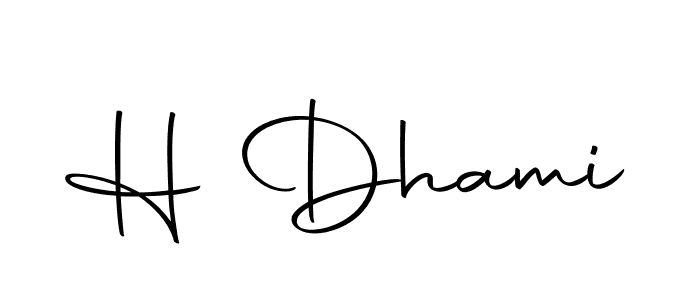 How to make H Dhami signature? Autography-DOLnW is a professional autograph style. Create handwritten signature for H Dhami name. H Dhami signature style 10 images and pictures png