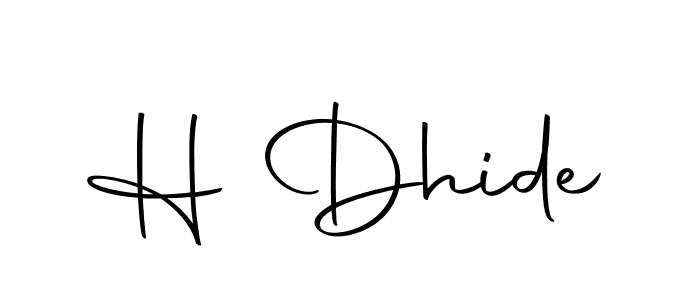 Here are the top 10 professional signature styles for the name H Dhide. These are the best autograph styles you can use for your name. H Dhide signature style 10 images and pictures png