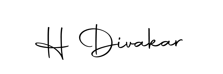 Design your own signature with our free online signature maker. With this signature software, you can create a handwritten (Autography-DOLnW) signature for name H Divakar. H Divakar signature style 10 images and pictures png