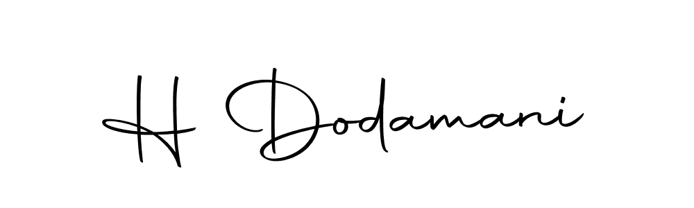 Design your own signature with our free online signature maker. With this signature software, you can create a handwritten (Autography-DOLnW) signature for name H Dodamani. H Dodamani signature style 10 images and pictures png
