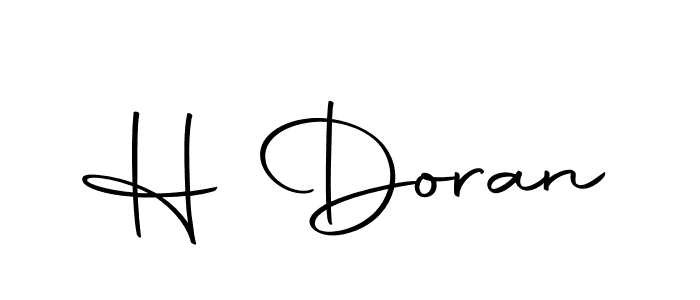 You should practise on your own different ways (Autography-DOLnW) to write your name (H Doran) in signature. don't let someone else do it for you. H Doran signature style 10 images and pictures png