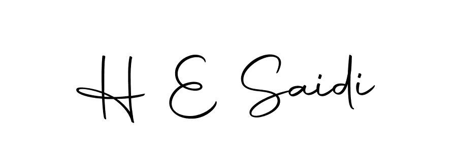 This is the best signature style for the H E Saidi name. Also you like these signature font (Autography-DOLnW). Mix name signature. H E Saidi signature style 10 images and pictures png