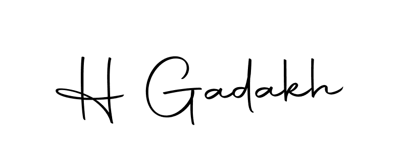 How to Draw H Gadakh signature style? Autography-DOLnW is a latest design signature styles for name H Gadakh. H Gadakh signature style 10 images and pictures png
