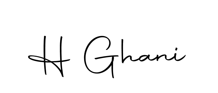 Create a beautiful signature design for name H Ghani. With this signature (Autography-DOLnW) fonts, you can make a handwritten signature for free. H Ghani signature style 10 images and pictures png