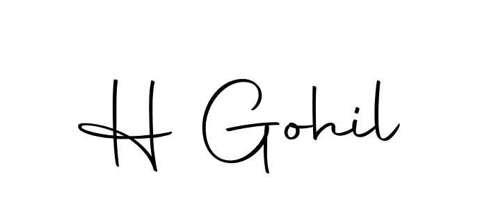 The best way (Autography-DOLnW) to make a short signature is to pick only two or three words in your name. The name H Gohil include a total of six letters. For converting this name. H Gohil signature style 10 images and pictures png