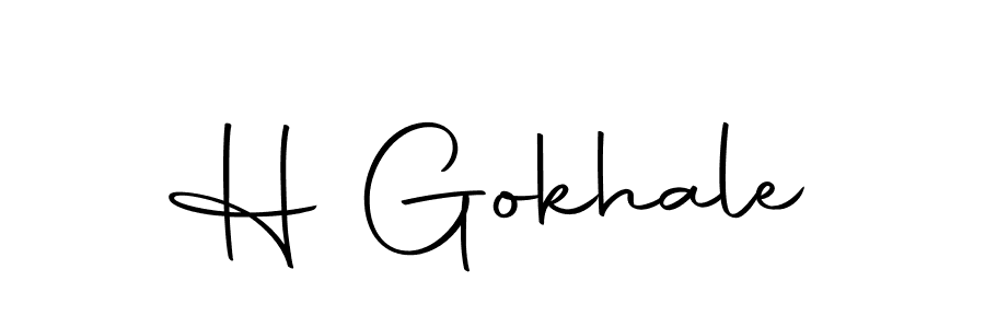 How to make H Gokhale signature? Autography-DOLnW is a professional autograph style. Create handwritten signature for H Gokhale name. H Gokhale signature style 10 images and pictures png