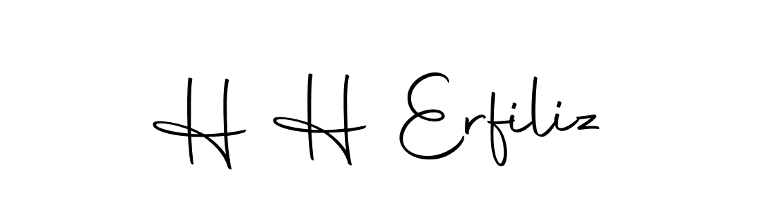 How to make H H Erfiliz signature? Autography-DOLnW is a professional autograph style. Create handwritten signature for H H Erfiliz name. H H Erfiliz signature style 10 images and pictures png