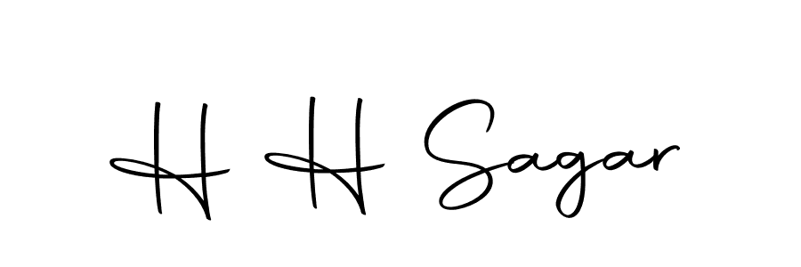 Use a signature maker to create a handwritten signature online. With this signature software, you can design (Autography-DOLnW) your own signature for name H H Sagar. H H Sagar signature style 10 images and pictures png