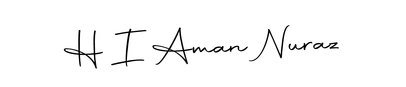 Autography-DOLnW is a professional signature style that is perfect for those who want to add a touch of class to their signature. It is also a great choice for those who want to make their signature more unique. Get H I Aman Nuraz name to fancy signature for free. H I Aman Nuraz signature style 10 images and pictures png