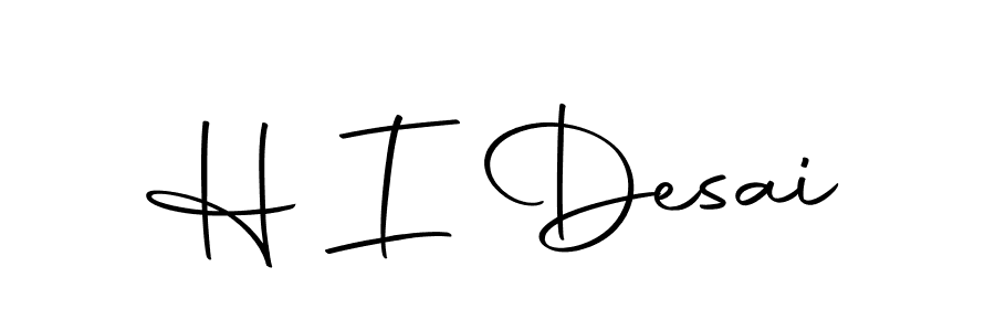 Create a beautiful signature design for name H I Desai. With this signature (Autography-DOLnW) fonts, you can make a handwritten signature for free. H I Desai signature style 10 images and pictures png