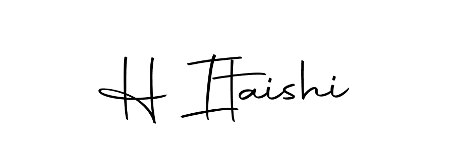 Create a beautiful signature design for name H Itaishi. With this signature (Autography-DOLnW) fonts, you can make a handwritten signature for free. H Itaishi signature style 10 images and pictures png