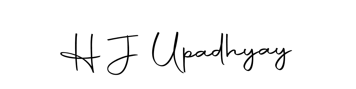 Create a beautiful signature design for name H J Upadhyay. With this signature (Autography-DOLnW) fonts, you can make a handwritten signature for free. H J Upadhyay signature style 10 images and pictures png