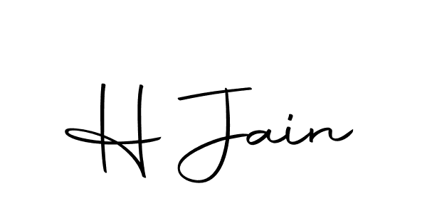 Create a beautiful signature design for name H Jain. With this signature (Autography-DOLnW) fonts, you can make a handwritten signature for free. H Jain signature style 10 images and pictures png
