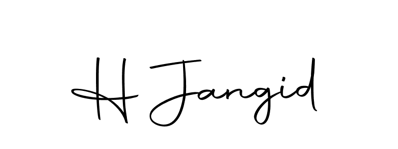 The best way (Autography-DOLnW) to make a short signature is to pick only two or three words in your name. The name H Jangid include a total of six letters. For converting this name. H Jangid signature style 10 images and pictures png