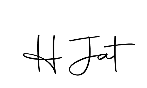 Create a beautiful signature design for name H Jat. With this signature (Autography-DOLnW) fonts, you can make a handwritten signature for free. H Jat signature style 10 images and pictures png