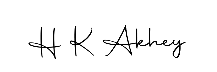 Create a beautiful signature design for name H K Akhey. With this signature (Autography-DOLnW) fonts, you can make a handwritten signature for free. H K Akhey signature style 10 images and pictures png