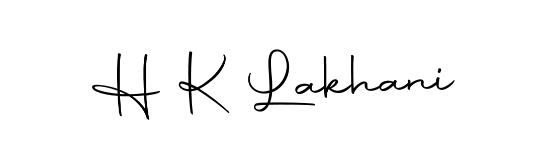 Create a beautiful signature design for name H K Lakhani. With this signature (Autography-DOLnW) fonts, you can make a handwritten signature for free. H K Lakhani signature style 10 images and pictures png