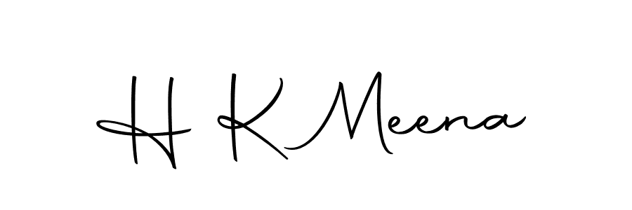 Create a beautiful signature design for name H K Meena. With this signature (Autography-DOLnW) fonts, you can make a handwritten signature for free. H K Meena signature style 10 images and pictures png