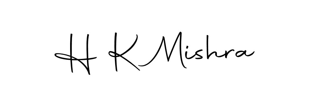 How to make H K Mishra name signature. Use Autography-DOLnW style for creating short signs online. This is the latest handwritten sign. H K Mishra signature style 10 images and pictures png
