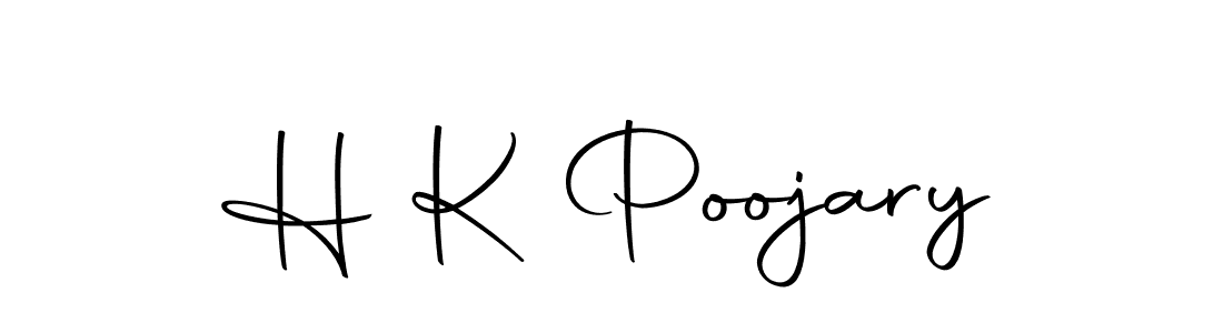 Make a beautiful signature design for name H K Poojary. With this signature (Autography-DOLnW) style, you can create a handwritten signature for free. H K Poojary signature style 10 images and pictures png