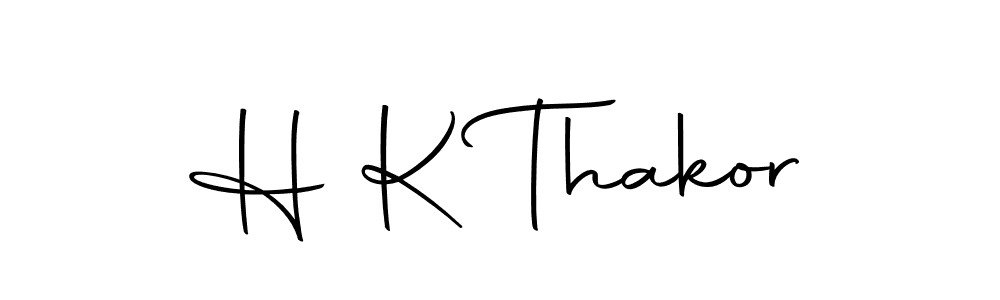How to make H K Thakor name signature. Use Autography-DOLnW style for creating short signs online. This is the latest handwritten sign. H K Thakor signature style 10 images and pictures png